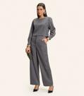 Calça Feminina Pantalona Twill Lurex Endless Cinza