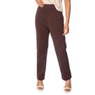 Calça Feminina Pellini Reta Cintura Alta Café
