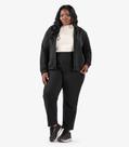 Calça Feminina Plus Moletom Felpado Secret Glam Preto