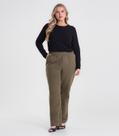 Calça Feminina Plus Moletom Felpado Secret Glam Verde
