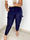Calça Feminina Plus Size Bengaline Cargo com Bolso Lateral Moda Plus Size Calça Feminina Plus Size Bengaline Cargo com Bolso Lateral Moda Plus Size