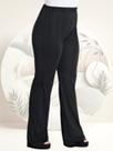 Calça Feminina Plus Size Flare Marinho Elástico Na Cintura