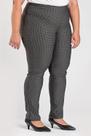Calça Feminina Plus Size Malha Jacquard e Cós Largo - Serena