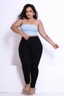 Calca Feminina Preta Plus Size Cintura Alta Skinny Com Elastano/Lycra até o número 54.