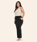 Calça Feminina Reta Com Cinto Secret Glam Preto