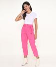 Calça Feminina Sarja Pink Mom Com Cinto Razon Jeans