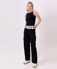 Calça Feminina Sarja Reta Cargo Marisa-29003