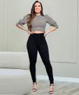 Calça Feminina Sawary Cintura Alta Preto Intenso Conforto Inigualável e Ajuste Impecável