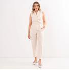 Calça feminina schooner brasil alfaiataria com bolso faca