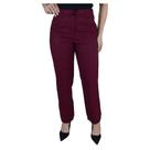 Calça Feminina Seiki Alfaiataria Com Cinto Vinho - 550370