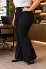 Calça Feminina Social Flare Fler Inverno P/ Pernas Grossa Tecido Neopremi COR:PRETOtamanho:G2