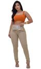 Calça Feminina Super Lipo Sawary Jeans Cintura Alta em Sarja