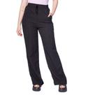 Calça Feminina The Style Box Wide Leg Textura Listras Preto