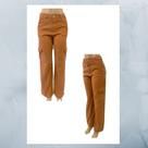 Calça Feminina Wide Leg Cargo Telha - 1930