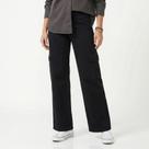 Calça Feminina Wide Leg Cintura Alta Cargo Preta