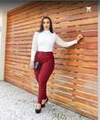 Calça fivela forrada
