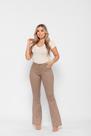 Calça Flare 7825 Bege Bella Canvas F075