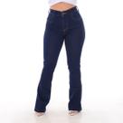 Calça Flare Amaciada Escura de Estilo Casual Com Levanta Bumbum de Qualidade Premium