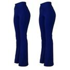 Calça Flare Azul Marinho Feminina Suplex Cós Alto Tecido Reforçado e Respirável e Confortável Social Moda Fitness Calça Flare Azul Marinho Feminina Suplex Cós Alto Tecido Reforçado e Respirável e Confortável Social Moda Fitness