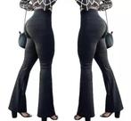 Calça Flare Bandagem boca de sino Cintura Alta Compressão PRETA M