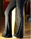 Calça Flare Bandagen Cintura Alta boca de Cino Preta
