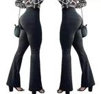 Calça Flare Bandagen Cintura Alta boca de Cino Preta P