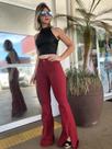 Calca Flare Color Melissa 14293, tamanho 40 cor Bordo