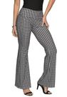 Calça Flare DeMillus Sexy 000511 Em Microfibra Elástica Poliéster Preto e Branco Tamanho M
