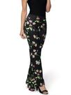 Calça Flare DeMillus Sexy 000511 Preto Estampa Floral Em Microfibra Elástica Poliéster Tam. M e G