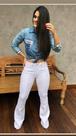 Calça flare feminina