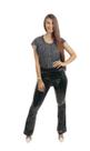 Calça Flare Feminina Cafe - Hellen Carolina