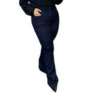 Calça Flare Feminina Cintura Alta com Elastano Loopper Jeans