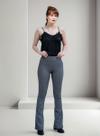Calça Flare Feminina Com Bolso Tecido Jacquard Fino Nubia
