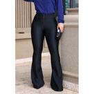Calça Flare Feminina Zíper Frente Malha Poliamida Max Power