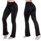 Calça Flare Peluciada Feminina Legg Bailarina Flanelada Cinza
