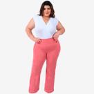 Calça Flare Plus Size Feminina Bolso Bailarina Social Moda Calça Flare Plus Size Feminina Bolso Bailarina Social Moda