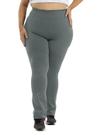 Calça Flare Plus Size Flanelada Inverno Grossa Cintura Alta