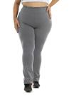 Calça Flare Plus Size Flanelada Inverno Grossa Cintura Alta Calça Flare Plus Size Flanelada Inverno Grossa Cintura Alta