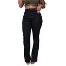 Calça Flare Preta Feminina Cintura Alta Premium Moda Casual Fashion