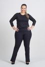 Calça flare preta micro roma