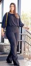 calça flare suede plus size