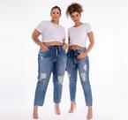 Calça girlfriend jeans tamanho 50 a 54