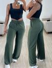 Calça Gringa Feminina Tecido Lanzinha Moletom Pantalona Cintura Alta com Bolso Calça Gringa Feminina Tecido Lanzinha Moletom Pantalona Cintura Alta com Bolso