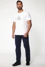 Calca guess sarja regular straight azul escuro -