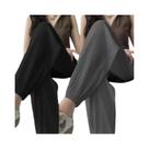 Calça Harém Feminina Slim - Perna Larga, Cintura Elástica e Comprimento Tornozelo
