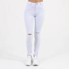 Calça Hot Pant Feminina Com Rasgo no Joelho Lady Rock