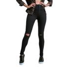 Calça Hot Pant Feminina Com Rasgo no Joelho Lady Rock
