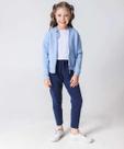Calça Infantil Clochard Textura Marisa Tam 4 a 10 Azul-34138