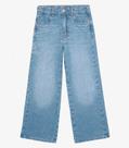 Calça Infantil Feminina Wide Leg Jeans Trick Nick Azul