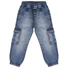 Calça Infantil Look Jeans Jogger Cargo Jeans Calça Infantil Look Jeans Jogger Cargo Jeans